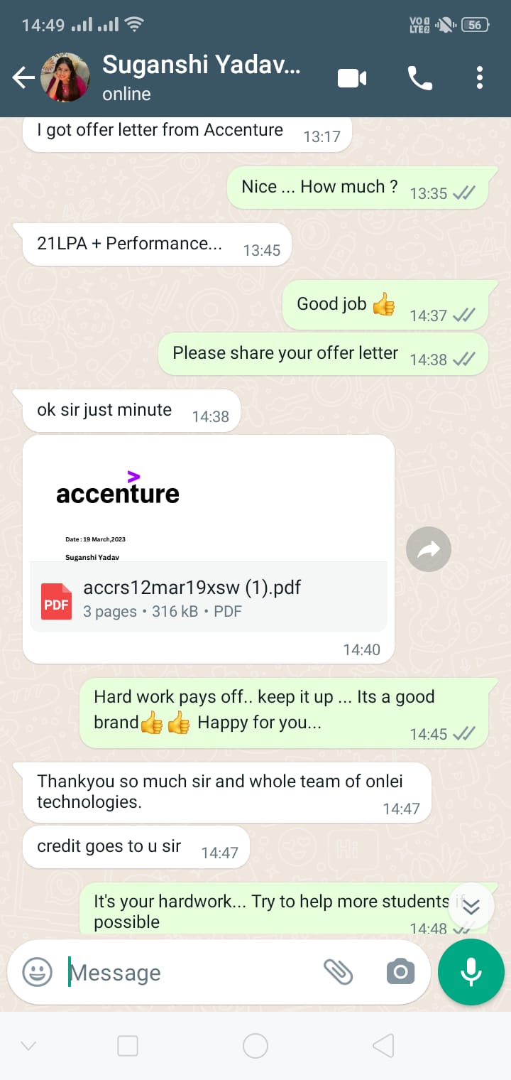 ONLEI Technologies Reviews, ONLEI Technologies Testimonials , ONLEI Technologies Placements , ONLEI Technologies Google Reviews